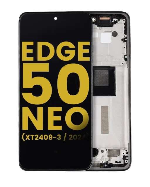 OLED displej s rámečkem pro Motorola Moto Edge 50 Neo (XT2409-3 / 2024) (repasovaný) (Grisaille)