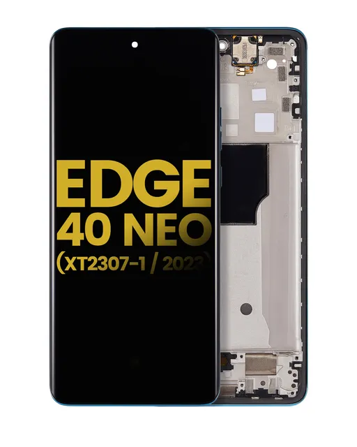 OLED displej s rámečkem pro Motorola Moto Edge 40 Neo (XT2307-1 / 2023) (repasovaný) (Caneel Bay)