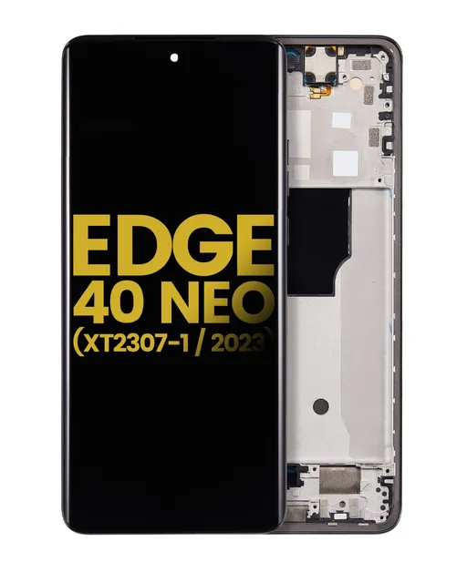 OLED displej s rámečkem pro Motorola Moto Edge 40 Neo (XT2307-1 / 2023) (repasovaný) (černá)