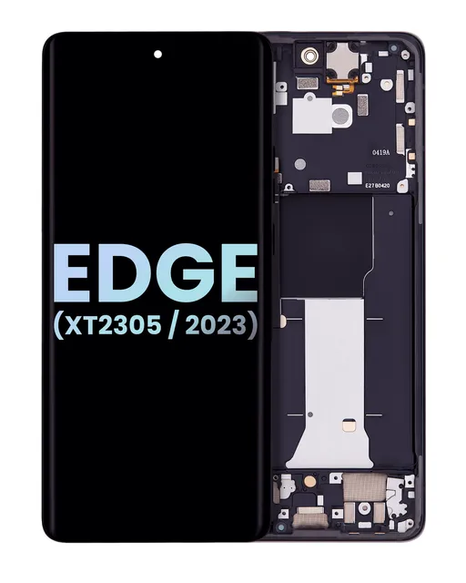 LCD displej s rámečkem pro Motorola Moto Edge (XT2305 / 2023) (originál OEM) (Eclipse Black)