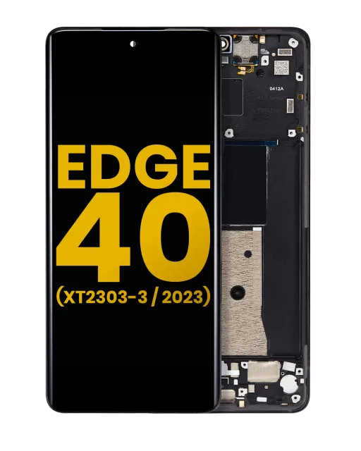 OLED displej s rámečkem pro Motorola Moto Edge 40 (XT2303-3 / 2023) (repasovaný) (Eclipse Black)