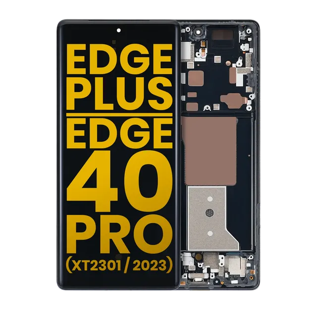 OLED displej s rámečkem pro Motorola Edge Plus / Edge 40 Pro (XT2301 / 2023) (repasovaný) (Interstellar Black)