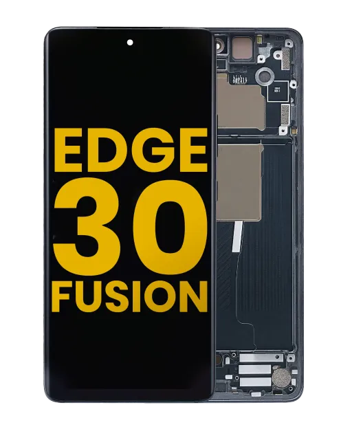 OLED displej s rámečkem pro Motorola Moto Edge 30 Fusion (XT2243 / 2022) (repasovaný) (Cosmic Gray)
