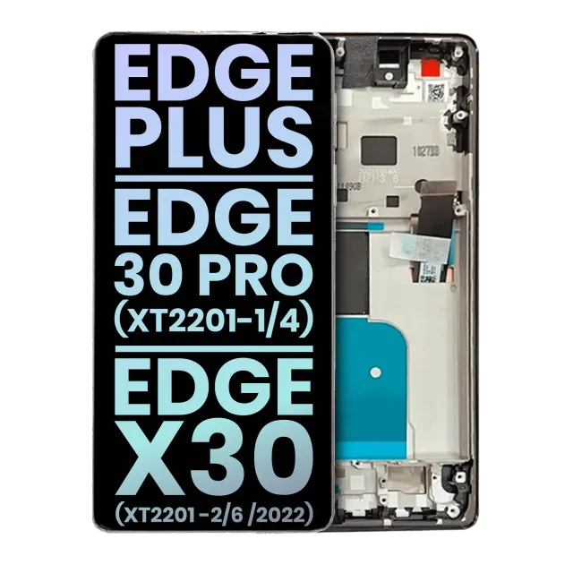 OLED displej s rámečkem pro Motorola Moto Edge Plus / Edge 30 Pro (XT2201-1/4) / Edge X30 5G (XT2201-2/6 /2021) (originál OEM) (Stardust White)
