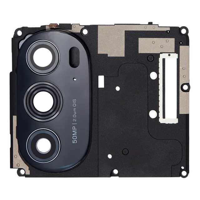 Kryt antény se sklíčkem zadní kamery pro Motorola Moto Edge Plus / Edge 30 Pro (XT2201-1/4) / Edge X30 5G (XT2201 -2/6 /2022) (černá)