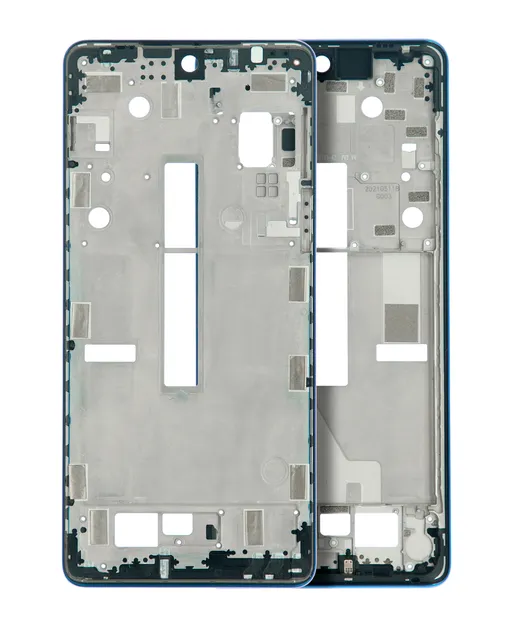 Střední rám (housing) pro Motorola Edge 20 Pro (XT2153-1 / 2021) (Blue Vegan Leather)