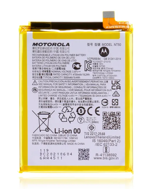 Baterie pro Motorola Moto Edge 20 Lite (XT2139-1 / 2021) / Edge 20 Fusion (XT2139-2 / 2021) (NT50) (originál OEM)