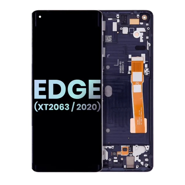 OLED displej s rámečkem pro Motorola Edge 5G (XT2063 / 2020) (originál OEM) (Midnight Magenta)