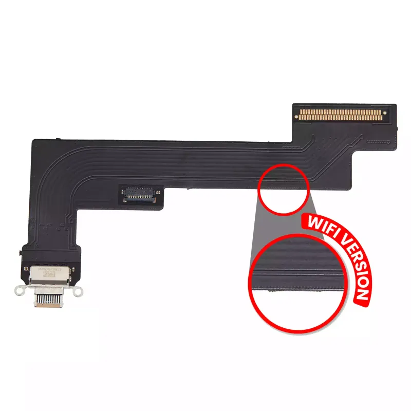 Flex kabel nabíjecího konektoru pro iPad Air 5 (jen WiFi) (Aftermarket Plus) (růžová)