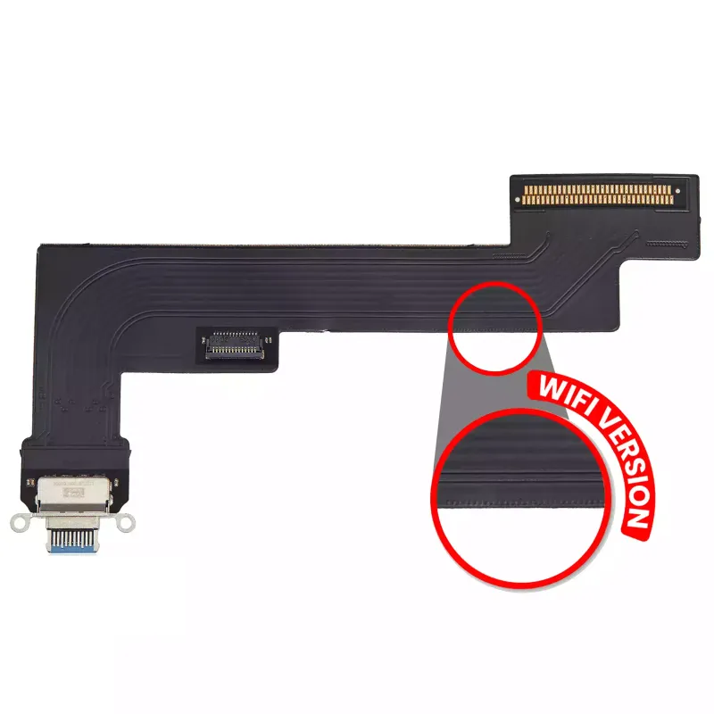 Flex kabel nabíjecího konektoru pro iPad Air 5 (jen WiFi) (Aftermarket Plus) (modrá)