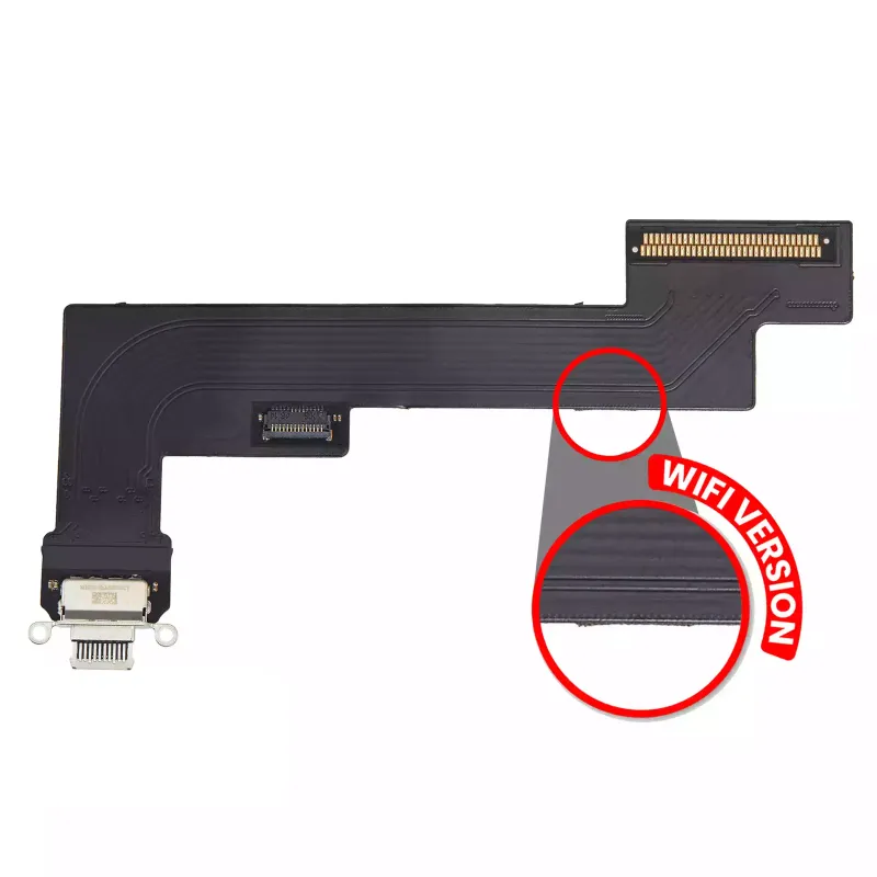 Flex kabel nabíjecího konektoru pro iPad Air 5 (jen WiFi) (Aftermarket Plus) (hvězdně bílá)