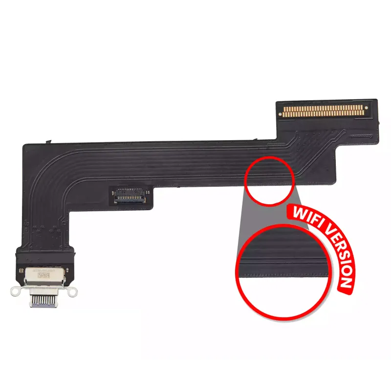 Flex kabel nabíjecího konektoru pro iPad Air 5 (jen WiFi) (Aftermarket Plus) (fialová)