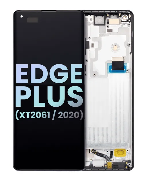 OLED displej s rámečkem pro Motorola Edge Plus (XT2061 / 2020) (originál OEM) (Baltic Gray)