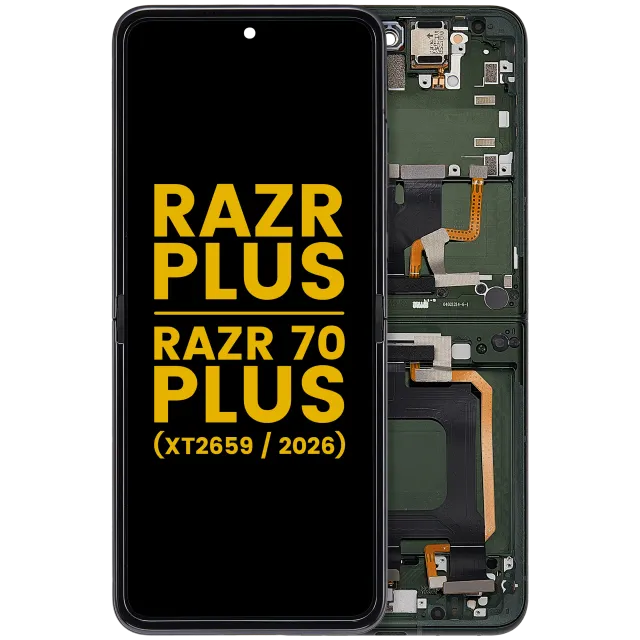 OLED displej s rámečkem pro Motorola Razr Plus / Razr 70 Plus (XT2659 / 2026) (repasovaný) (Mountain View)
