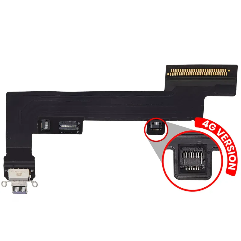 Flex kabel nabíjecího konektoru pro iPad Air 5 (verze Cellular) (Premium) (fialová)