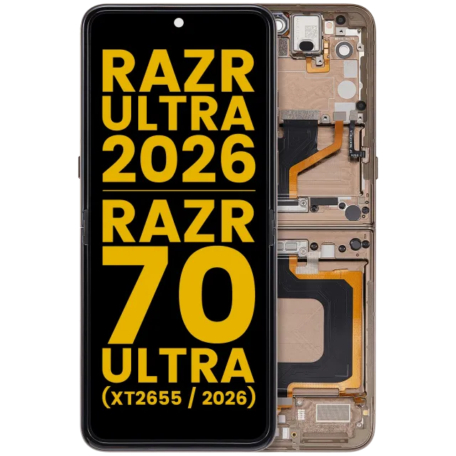 OLED displej s rámečkem pro Motorola Razr Ultra 2026 / Razr 70 Ultra (XT2655 / 2026) (repasovaný) (Cocoa)