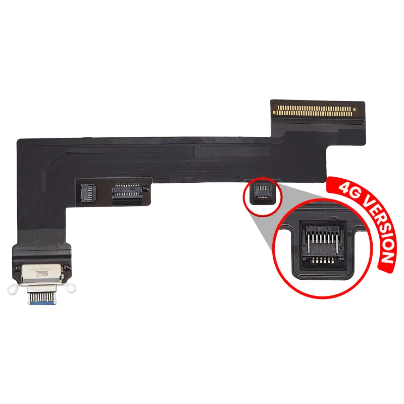 Flex kabel nabíjecího konektoru pro iPad Air 5 (verze Cellular) (Premium) (modrá)
