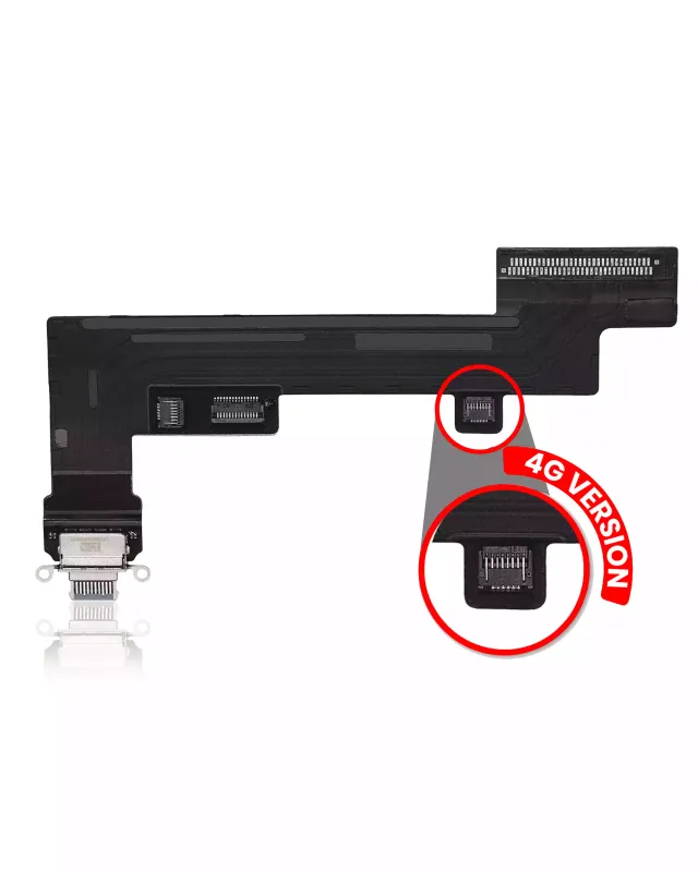 Flex kabel nabíjecího konektoru pro iPad Air 5 (verze 4G) (originál z vyřazeného zařízení, stav A) (modrá)