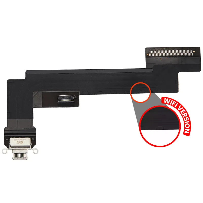 Flex kabel nabíjecího konektoru pro iPad Air 5 (jen WiFi) (originál z vyřazeného zařízení, stav A) (růžová)