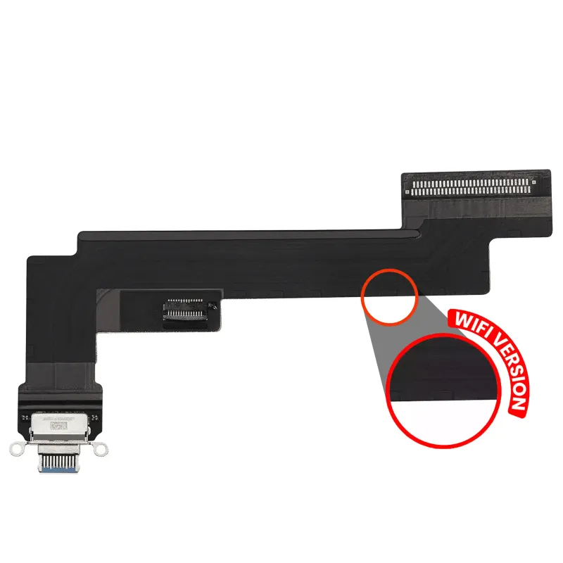 Flex kabel nabíjecího konektoru pro iPad Air 5 (jen WiFi) (originál z vyřazeného zařízení, stav A) (modrá)