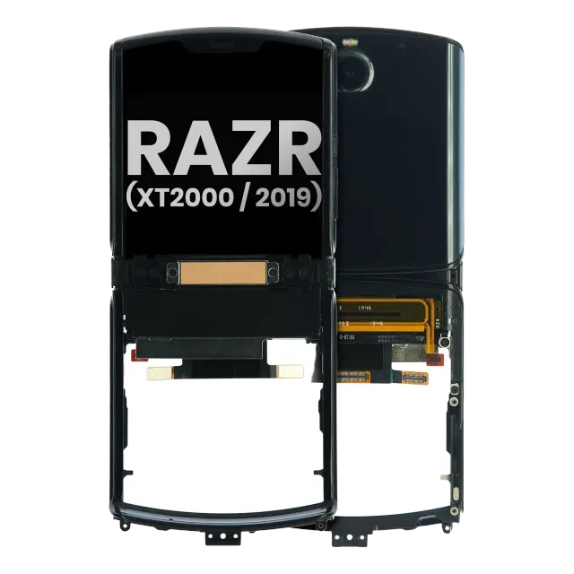 Vnější OLED s rámečkem pro Motorola Razr (XT2000 / 2019) (originál OEM) (Noir Black)