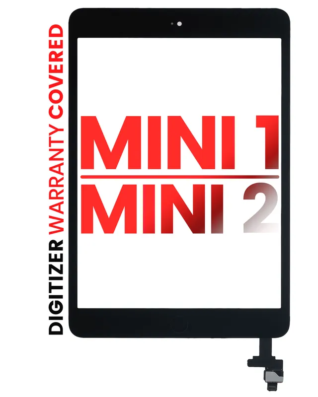Dotyková vrstva (digitizér) s čipem a tlačítkem Home (předinstalováno) pro iPad mini 1 / iPad mini 2 (Aftermarket Pro: XO7) (černá)