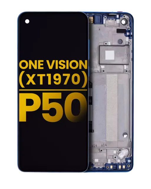 LCD displej s rámečkem pro Motorola One Vision (XT1970 / 2019) / P50 (repasovaný) (Sapphire Gradient)
