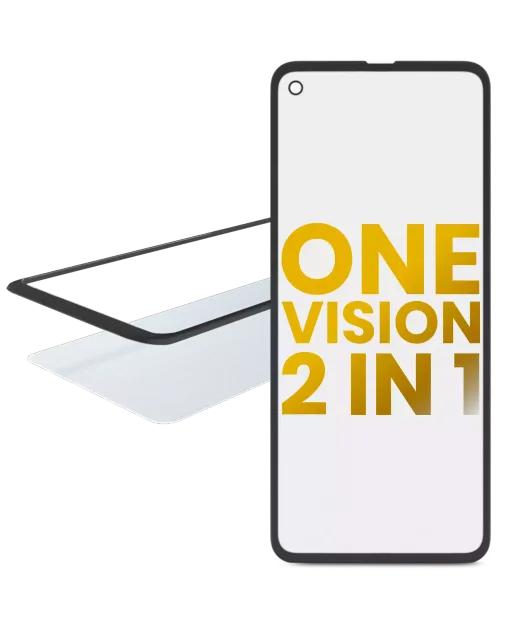 2v1 přední sklo s OCA (předinstalováno) pro Motorola One Vision (XT1970 / 2019)