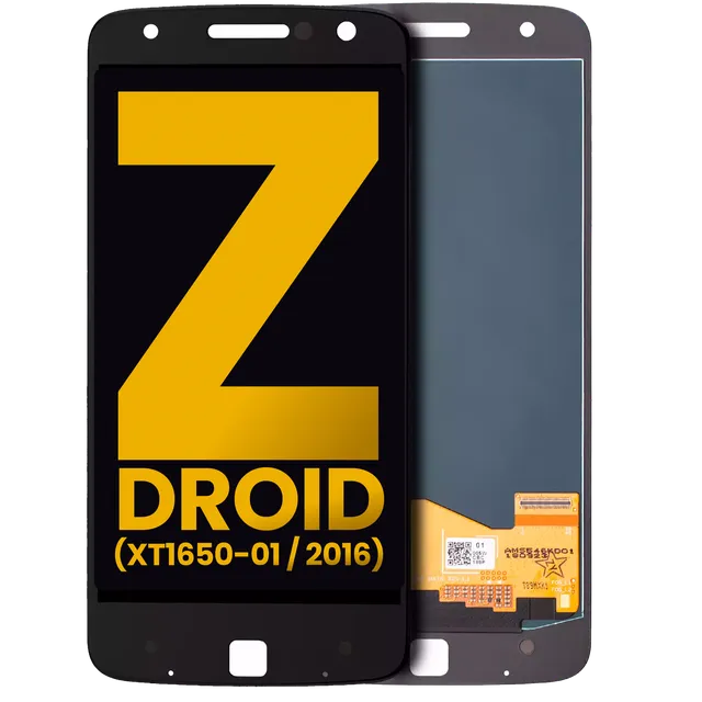 LCD displej bez rámečku pro Motorola Moto Z / Moto Z Droid (XT1650-01 / 2016) (repasovaný) (černá)
