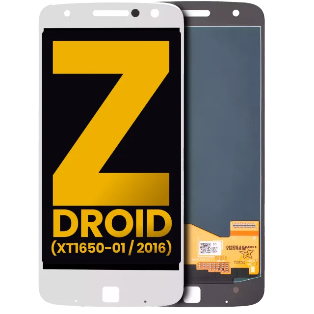 LCD displej bez rámečku pro Motorola Moto Z / Moto Z Droid (XT1650-01 / 2016) (repasovaný) (bílá)