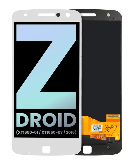 LCD displej bez rámečku pro Motorola Moto Z Droid (XT1650-01 / XT1650-03 / 2016) (originál OEM) (bílá)