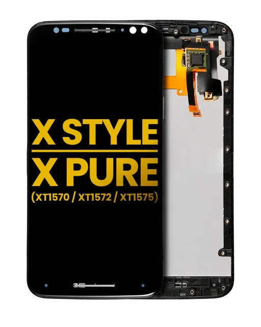 LCD displej s rámečkem pro Motorola Moto X Style (XT1572 / 2015) / Moto X Pure Edition (XT1575 / 2015) (repasovaný) (černá)