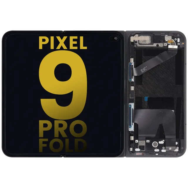 Vnitřní OLED s rámečkem pro Google Pixel 9 Pro Fold (repasovaný) (Obsidian)