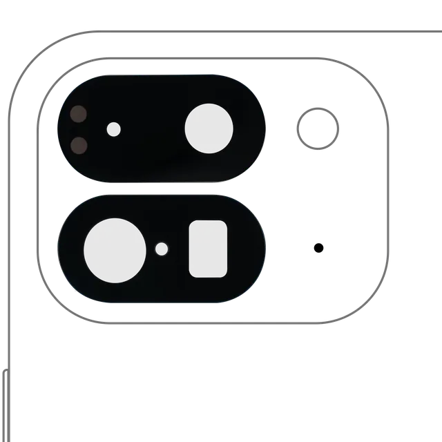 Sklíčko zadní kamery (jen sklo) s lepením pro Google Pixel 9 Pro Fold