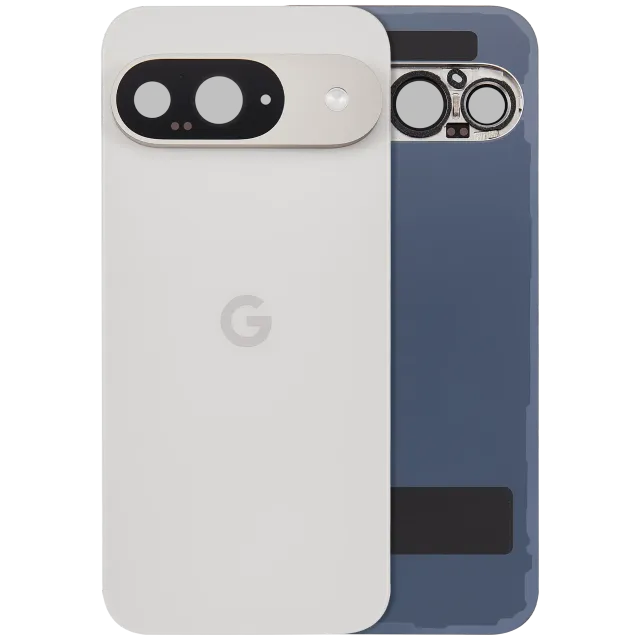 Zadní sklo se sklíčkem kamery pro Google Pixel 9 (originál z vyřazeného zařízení, stav A) (Porcelain)