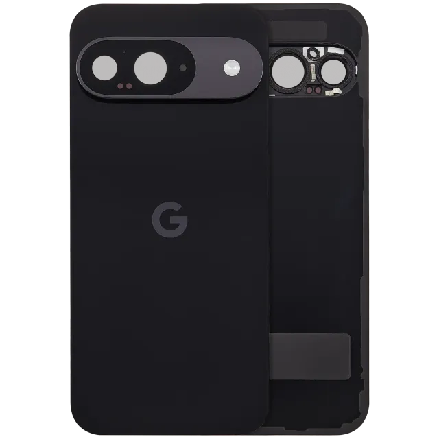 Zadní sklo se sklíčkem kamery pro Google Pixel 9 (originál z vyřazeného zařízení, stav A) (Obsidian)