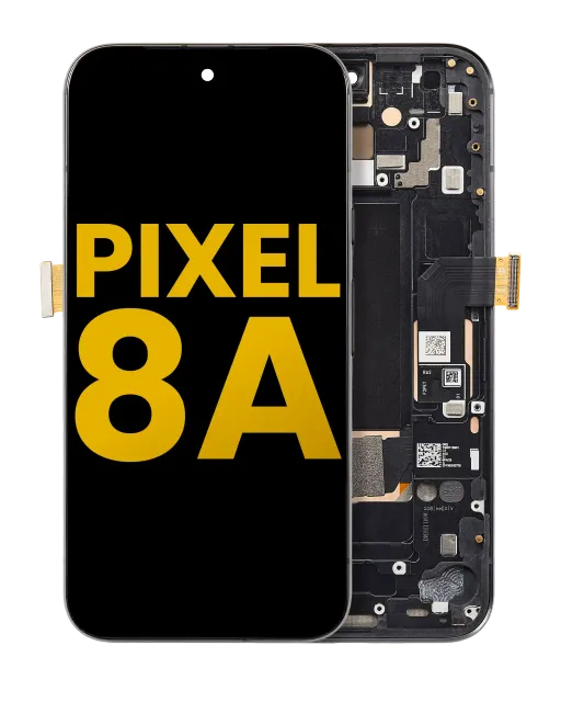 OLED displej s rámečkem (With Fingerprint Sensor) pro Google Pixel 8A (repasovaný) (Obsidian)