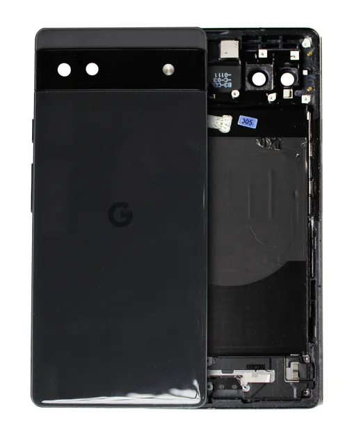 Zadní kryt (housing) pro Google Pixel 6a (originál z vyřazeného zařízení, stav A) (Charcoal)