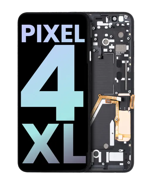 OLED displej s rámečkem pro Google Pixel 4 XL (originál OEM) (Clearly White Power Button)