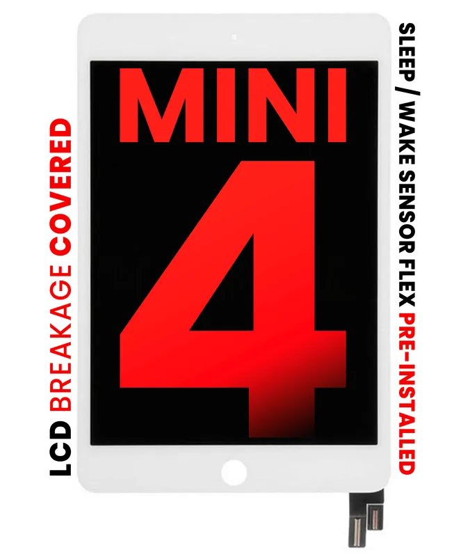 LCD displej s dotykovou vrstvou pro iPad mini 4 (Aftermarket Pro: XO7) (bílá)
