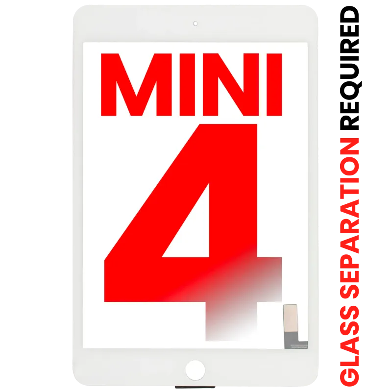 Dotyková vrstva (digitizér) pro iPad mini 4 (předinstalovaná OCA, nutné oddělení skla) (Aftermarket Plus) (bílá)
