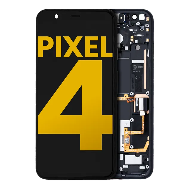 OLED displej s rámečkem pro Google Pixel 4 (repasovaný) (Clearly White Power Button)