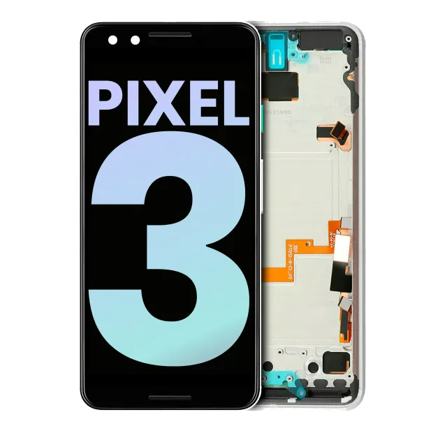 OLED displej s rámečkem pro Google Pixel 3 (originál OEM) (Clearly White)