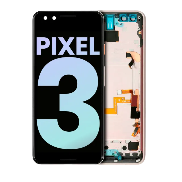 OLED displej s rámečkem pro Google Pixel 3 (originál OEM) (růžová)