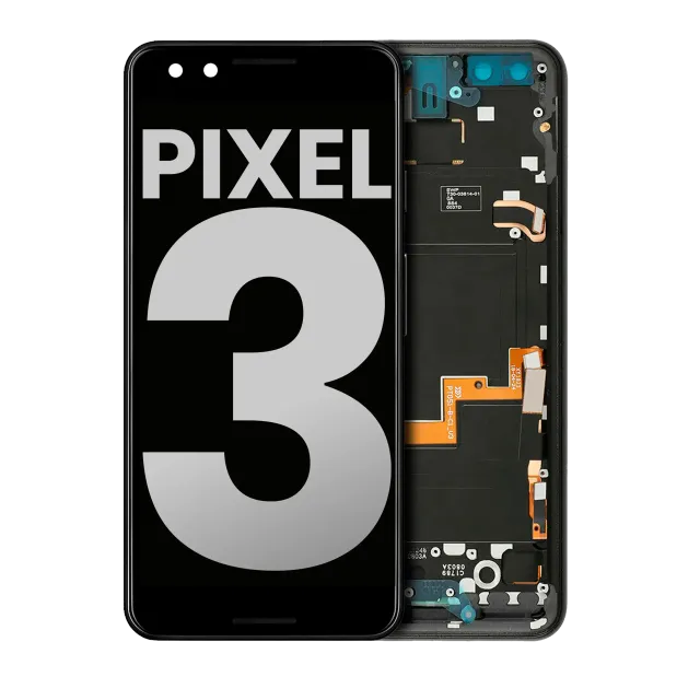 OLED displej s rámečkem pro Google Pixel 3 (originál z vyřazeného zařízení, stav B/C) (Just Black)