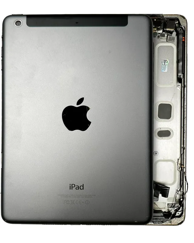 Zadní kryt (housing) s drobnými součástkami (předinstalováno) pro iPad mini 4 (WIFI cellular) (originál z vyřazeného zařízení, stav C) (vesmírně šedá)