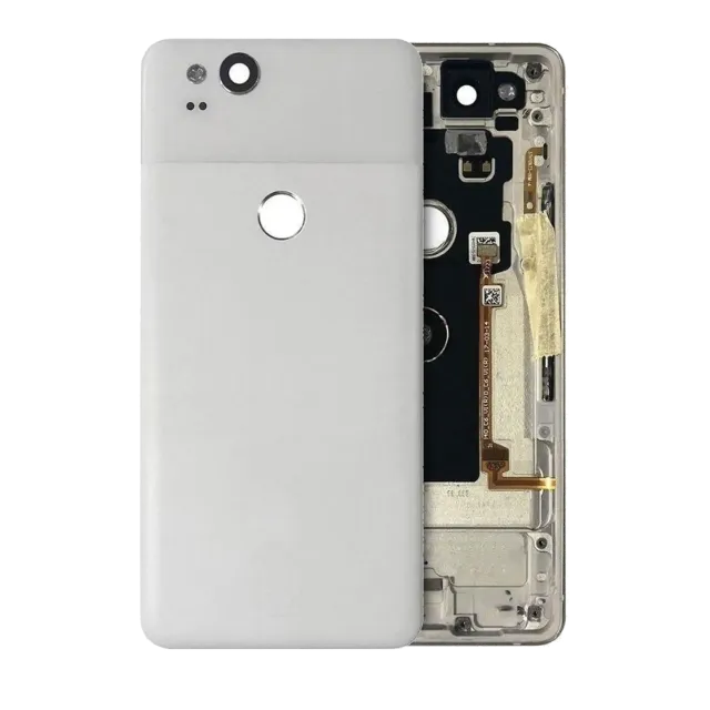 Zadní kryt (housing) s drobnými součástkami (předinstalováno) pro Google Pixel 2 (originál OEM) (Clearly White)