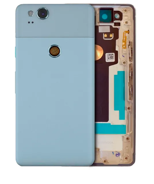 Zadní kryt (housing) s drobnými součástkami (předinstalováno) pro Google Pixel 2 (originál z vyřazeného zařízení, stav A) (modrá)