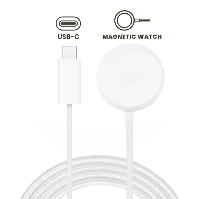 Kabel USB-C magnetický Watch nabíjecí pro Google Pixel Apple Watch Series (1 m / 3.3 ft) (OEM Grade: A)
