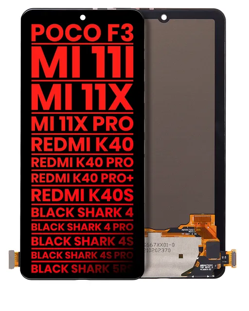OLED displej bez rámečku pro Xiaomi Poco F3 / Poco F4 / MI 11i / MI 11X / MI 11X Pro / Redmi K40 / K40 Pro / K40 Pro+ / K40S / Shark 4 /4 Pro /4S /4S Pro /5RS (Aftermarket Plus) (všechny barvy)